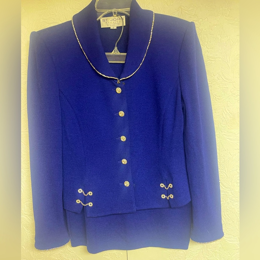 St John 2 pc blue suit.